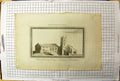 Old Print Engraving View Daventry Priory County Northampton Architecture