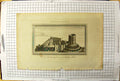 Old Engraving View Durham Castle Bishops Palace England Architecture