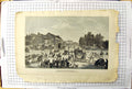 Old Print Elephant Castle Street Scene Masons Strike Law Courts Royal J