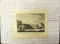 Original Old Antique Print Burnham Priory Buckinghamshire Peltro