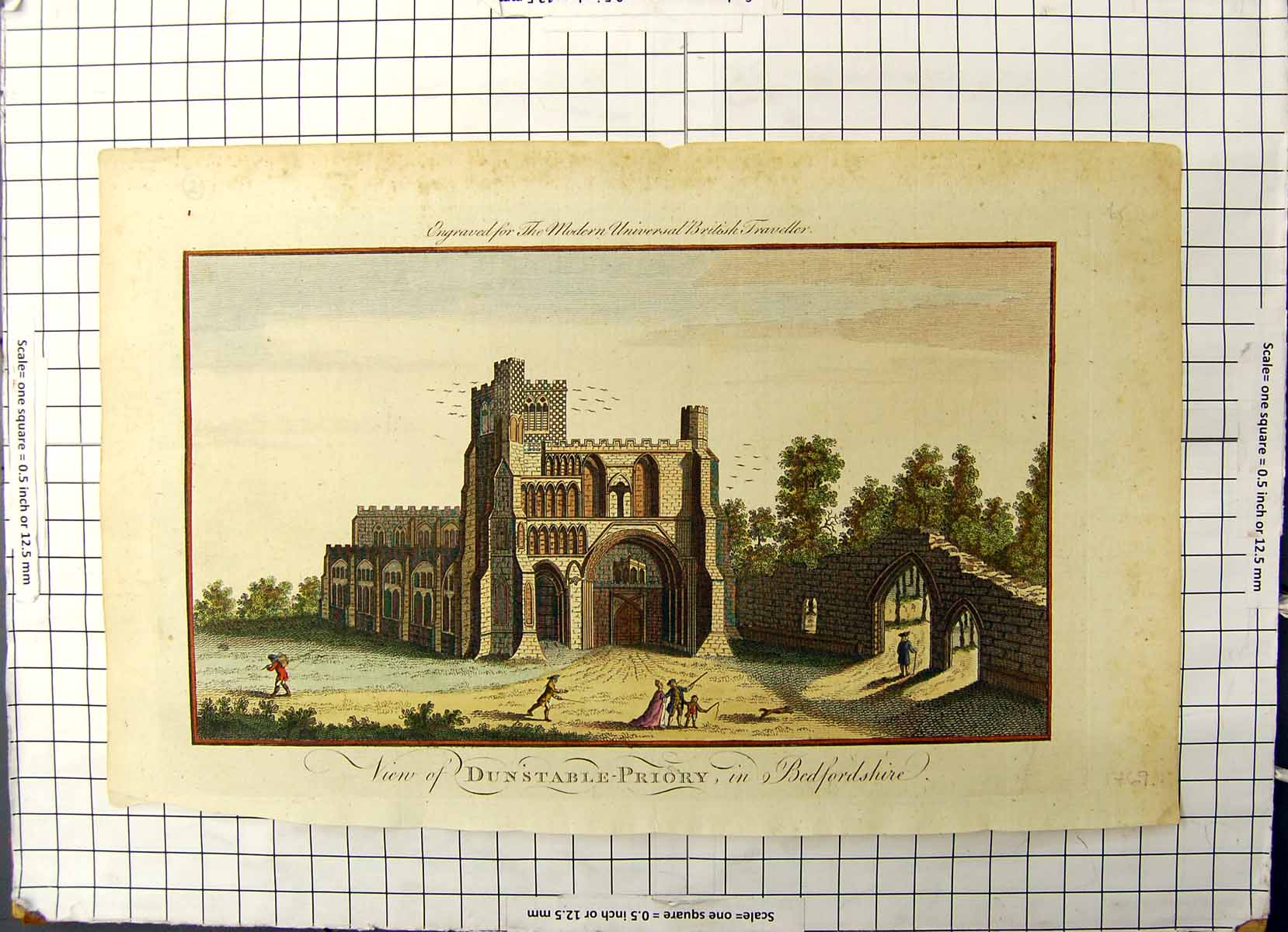 Old Colour Dunstable Priory Bedfordshire Universal British Traveller