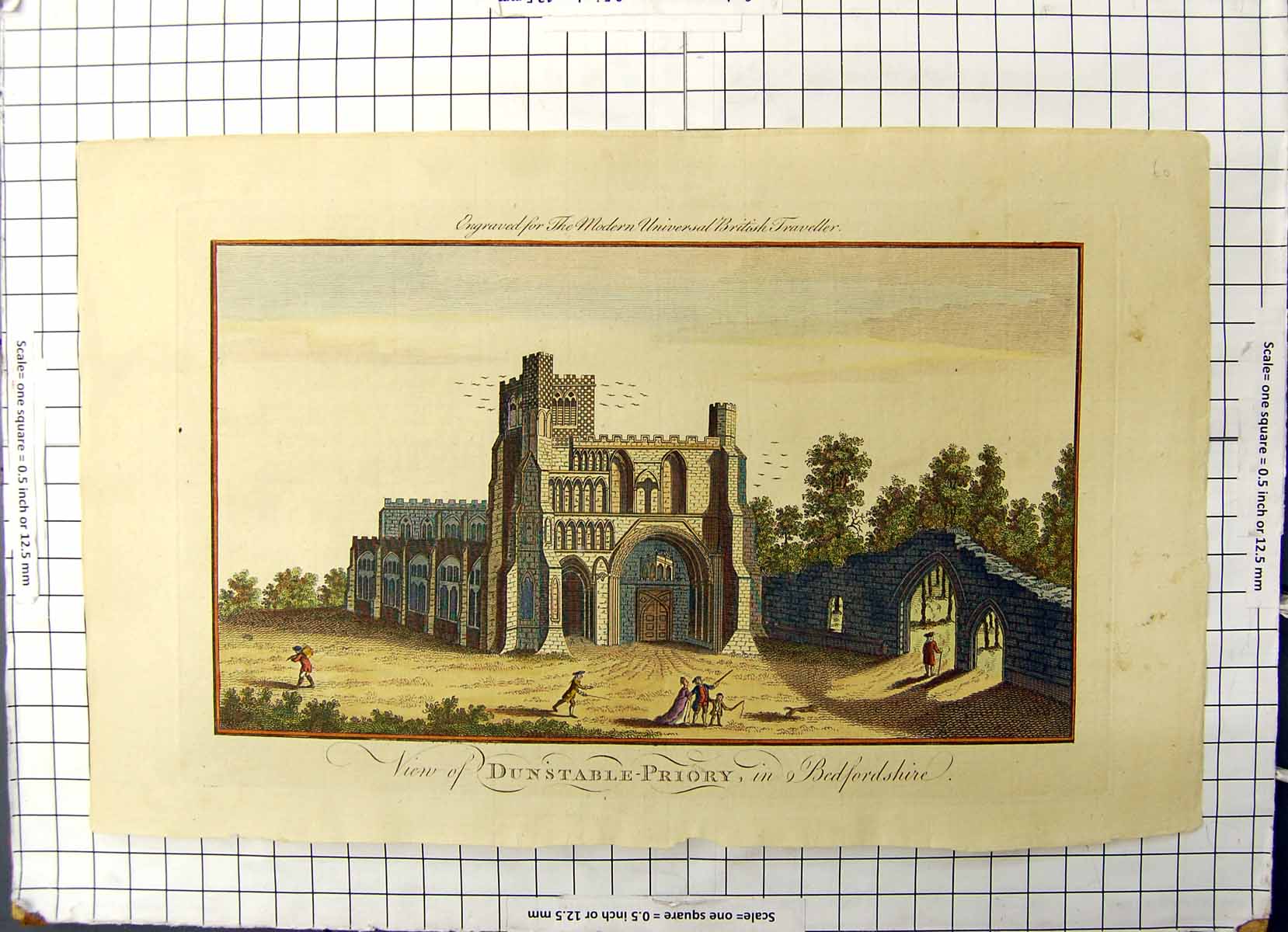 Old Colour Dunstable Priory Bedfordshire Universal British Traveller
