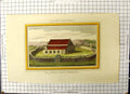 Original Old Antique Print Colour Okeham Castle Rutlandshire England Displayed