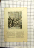 Original Old Antique Print French Paris A Travers Les Siegles Jeanne