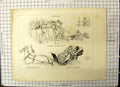 Old Antique Print French Foire De Saint Cloud Bourgeoisie Finance Voiture