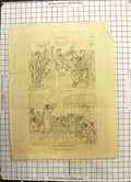 Antique Old Print Drawing Elymas The Sorcerer Paul Preaching At Athens 1809