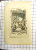 Antique Print English Traveller Abbess Cingham Monastery Cutting Nose Lip 20th