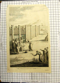 Original Old Antique Print The Purification A Leper Outdoor Scene Men 20th