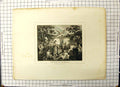 Original Old Antique Print The Pool Bethesda Hogarth Cook Bishop 1807 19th