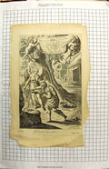 Original Old Antique Print Gidions Sacrifice Richard Blome Earl Northumberland