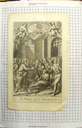 Original Old Antique Print Widdows Son Nairm Restored To Life Thomas Chamber