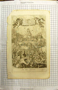 Original Old Antique Print Scene Last Judgement Catherine Richard Blome