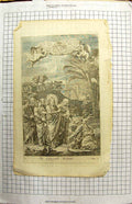 Original Old Antique Print Scene Cananityh Woman Religion Richard Blome