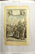 Old Antique Print Religion Twelve Spies Men Camp Mountains Richard Blome
