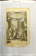 Antique Old Print Bimelech Afflicted By God Religious Ceremony Richard Blome
