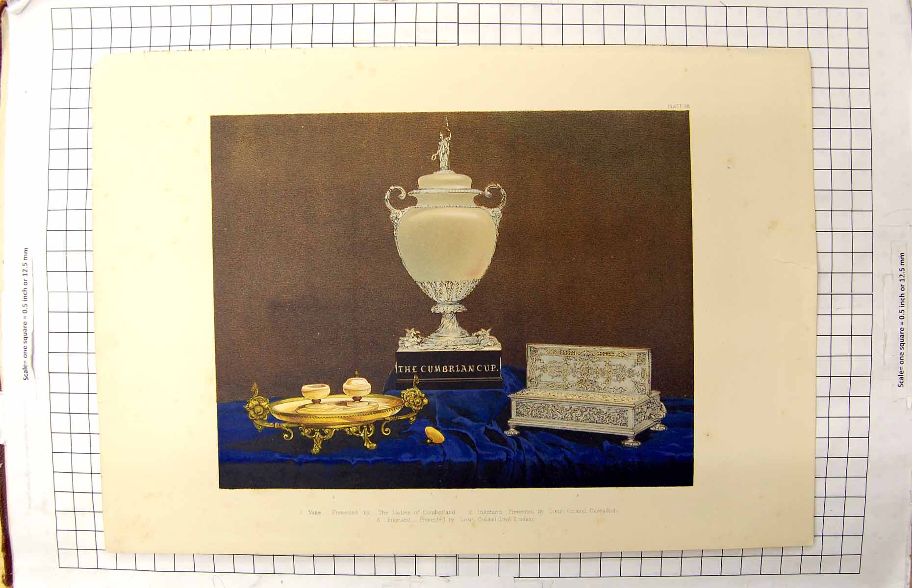 Old Colour Cumberland Cup Vase Cumberland Inkstand Cavendish Lindsay