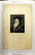 Original Old Antique Print Portrait John Russell First Earl Bedford 1815 19th