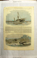 Antique Print 1869 Slave Trade Cutter Daphne Slave-Dhow Brora Africa Ships 19th