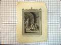 Original Old Antique Print Scene Caius Wife Daughter Murdered Lupus