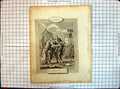 Original Old Antique Print Religion Acts Jewish Plot Discovered Men Weapons