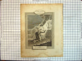 Original Old Antique Print St. Matthew Religion Jesus Praying Angel