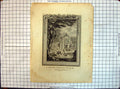 Original Old Antique Print Scene Aristobulus Drowned Pool Treachery Herod