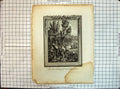 Original Old Antique Print Scene Jews Celebrating Feast Tabernacles