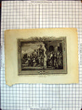 Antique Old Print Scene Jews Inhabitants Cesarea Religion Greeks Sabbath-Day