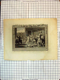 Original Old Antique Print Simon Murdered Sons Taken Prisoners Treachery