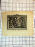 Original Old Antique Print Scene Death Samson Smith Luyken