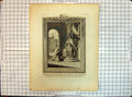 Antique Old Print Absalom Killed Amnon Brother Woman Sollicit Pardon David