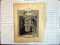 Original Old Antique Print Ezra Scene Foundation Temple Music Religion