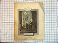 Original Old Antique Print St. Matthew Scene Peter Weeping Religion