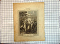Original Old Antique Print St. Luke Jesus Christ Emmaus Religion