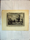 Old Antique Print Antiochus Eupator Besiege Bethsura Town Judea Religion 18th