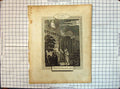 Original Old Antique Print Joshua Rahal Lets Down Spies Religion 19th