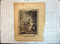 Original Old Antique Print Job Patience Religion Men Spears 20th Century