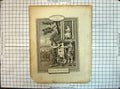 Original Old Antique Print Kings Religion Jeroboams Lady Bow Arrow 20th Century