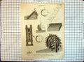 Antique Old Print Mechanics Lurich Machine Hydrostatic Persian Wheels Bramah