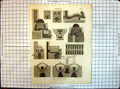 Original Old Antique Print Improved Furnaces 1816 Furnace Machinery 19th
