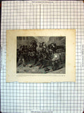 Original Old Antique Print Sir Mulberry Whip Horses Nicholas Cart Street Scene