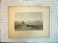 Old Antique Print View Suez Mounds Ancient Canal Camels Cousen Bartlett
