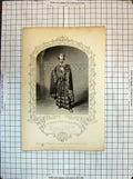 Original Old Antique Print Portrait Mr M'Kean Buchanan Macbeth Theatre Actor