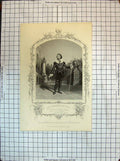 Original Old Antique Print Portrait Mr Davidge Malvoilio Theatre Actor