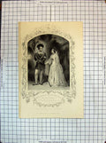 Antique Old Print Portrait Mr Murray Mrs Stirling Orlando Rosalind Theatre