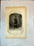 Original Old Antique Print Portrait Mr Macready Othello Theatre Actor