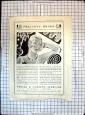 Antique Old Print Advertisement Precious Beads Marcus Company Jewelers London