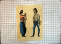 Original Old Antique Print Men Siers War Uniform Weapons Colour