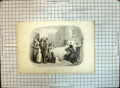 Original Old Antique Print Sick Bed Scene Mort Fleur Marie Nun Religion