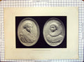 Antique Print Engraving Frederick Henry Prince Orange Amelia Wife Portrait